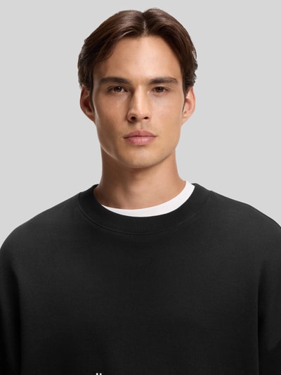 HUGO Oversize Sweatshirt mit Rücken-Print Black 3