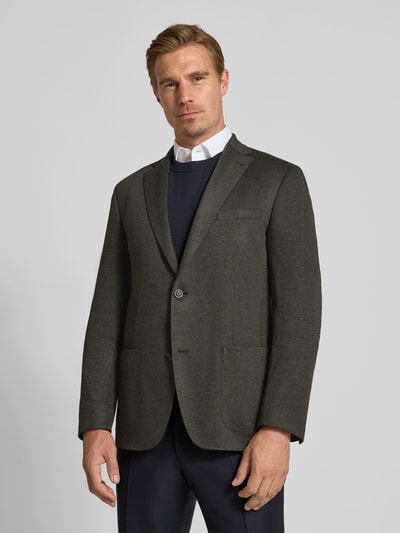Roy Robson Slim fit colbert met viscose en reverskraag Groen - 4