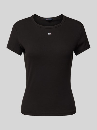 Tommy Jeans Slim Fit T-Shirt mit Label-Stitching Black 2