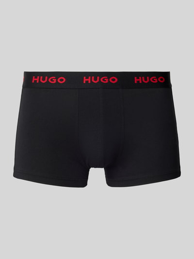 HUGO Trunks mit elastischem Label-Bund im 3er-Pack Rot 3