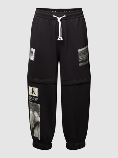 Calvin Klein Jeans Spodnie dresowe z nadrukiem z logo Czarny 2