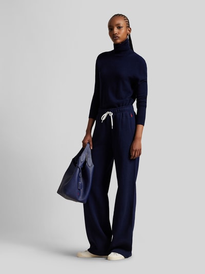 Polo Ralph Lauren Wide Leg Sweathose aus Baumwoll-Mix mit Logo-Stitching Marine 1