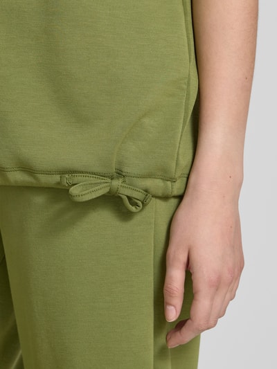 Soyaconcept Bluza z prążkowanym, okrągłym dekoltem model ‘BANU’ Zielony 3
