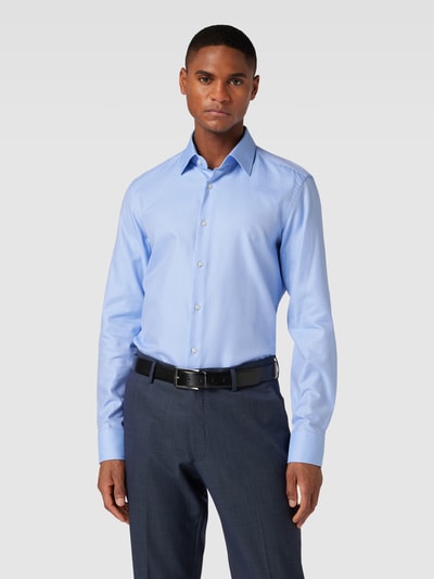 BOSS Slim Fit Business-Hemd mit Kentkragen Modell 'Hank' Bleu 4