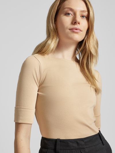 Lauren Ralph Lauren T-shirt met 1/2-mouwen, model 'JUDY' Camel - 3