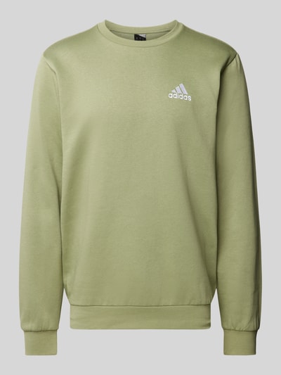 ADIDAS SPORTSWEAR Sweatshirt met labelstitching, model 'FEELCOZY' Olijfgroen - 2