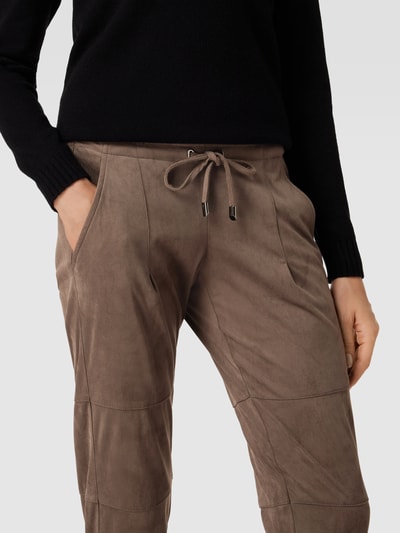 Raffaello Rossi Jogpants in Veloursleder-Optik Modell 'CANDICE' Khaki 3