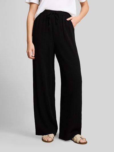 Tom Tailor Denim Wide Leg Hose aus Viskose-Mix Black 4