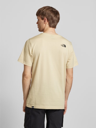 The North Face T-Shirt mit Label-Print Modell 'Simple Dome' Beige 5