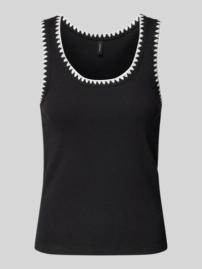 Vero Moda Slim Fit Tank Top mit Rundhalsausschnitt Modell 'VIOLA' Black 1