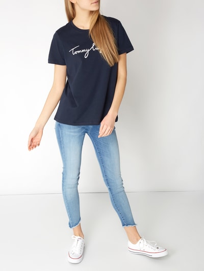 Tommy Hilfiger T-Shirt mit Logo-Print Dunkelblau 1