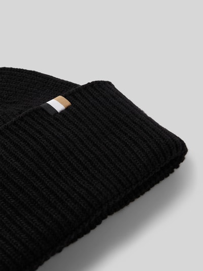 BOSS Beanie mit Label-Detail Modell 'Laura' Black 2