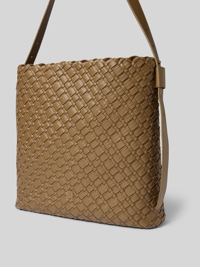 Tommy Hilfiger Shopper met grof geweven motief Taupe - 3