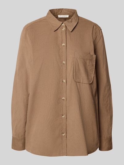 Christian Berg Woman Relaxed Fit Hemdbluse in Cord-Optik mit Brusttasche Mittelbraun 2