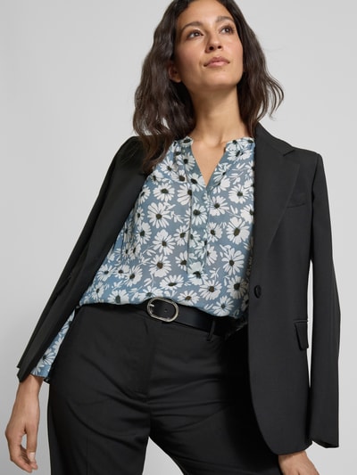 Luisa Cerano Blouseshirt met V-hals Rookblauw - 3