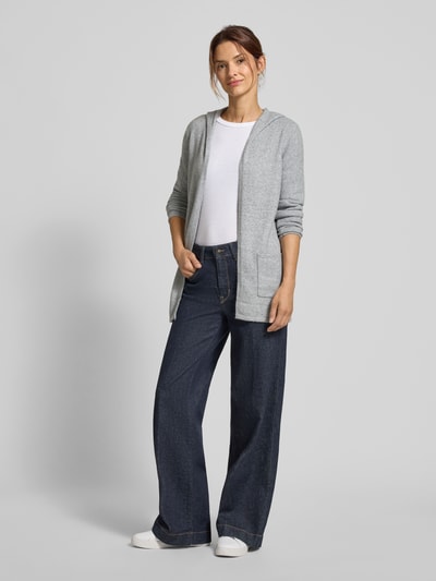 Vero Moda Kurtka z dzianiny o kroju regular fit z kapturem model ‘DOFFY’ Jasnoszary melanż 1