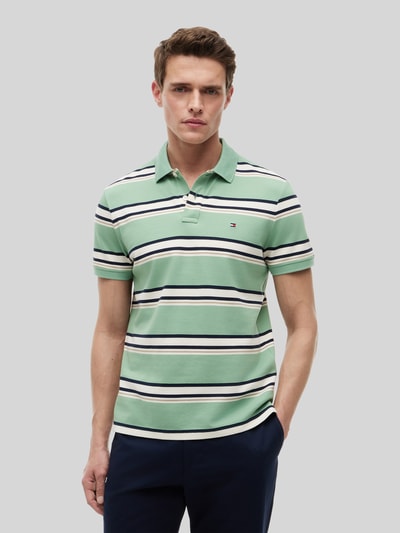 Tommy Hilfiger Regular Fit Poloshirt aus Baumwoll-Mix Hellgruen 4