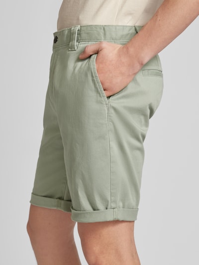 Tommy Jeans Shorts in unifarbenem Design Modell 'SCANTON' Oliv 3