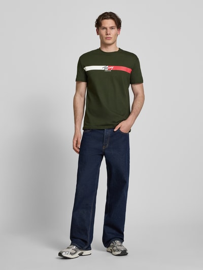 Tommy Jeans Regular Fit T-Shirt aus reiner Baumwolle  Gruen 1