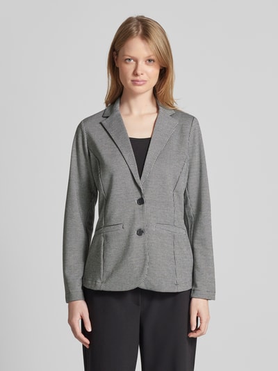 Tom Tailor Getailleerde blazer van jacquard met 2-knoopssluiting  Zwart - 4