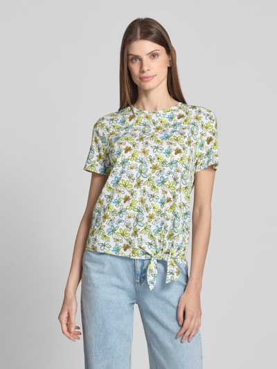 Tom Tailor Denim Regular Fit T-Shirt mit Knoten Detail Offwhite 4