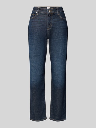 Produktfoto, dunkelblaue Straight Fit Jeans aus Baumwoll-Mix Modell 'MADISON S' von Brax, glatte Oberfläche, Damen Straight Fit Jeans von Brax