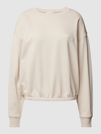 Jake*s Casual Sweatshirt met statementstitching Ecru - 2