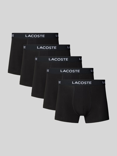 Lacoste Obcisłe bokserki z elastycznym paskiem z logo w zestawie 5 szt. Czarny 1