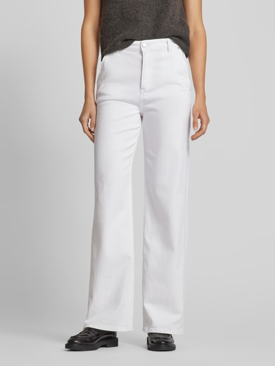 Marc O'Polo Wide Leg Jeans aus Baumwoll-Lyocell-Mix Modell 'LUMA' Weiss 4