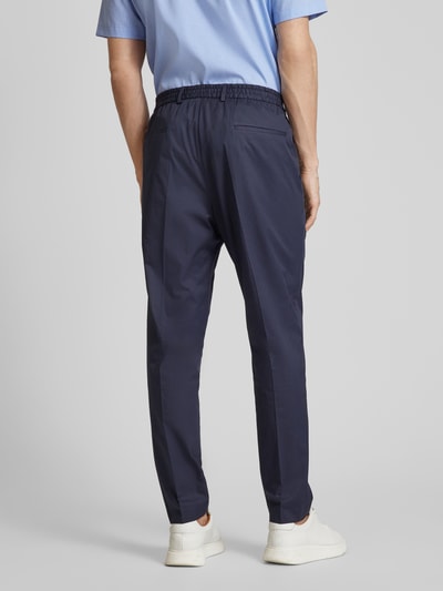 Baldessarini Broek met bandplooien, model 'Caron' Marineblauw - 5