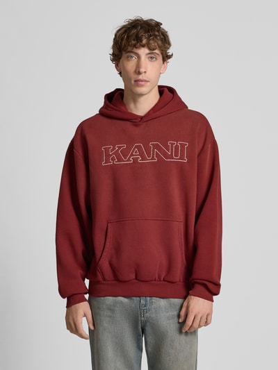 KARL KANI Regular Fit Hoodie mit Logo-Stitching Modell 'Retro' Rot 4