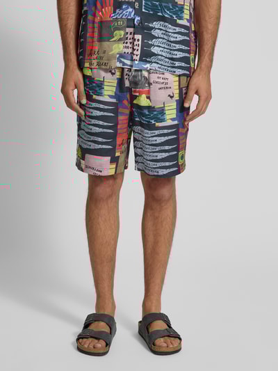 Scotch & Soda Szorty z elastycznym pasem Granatowy 4