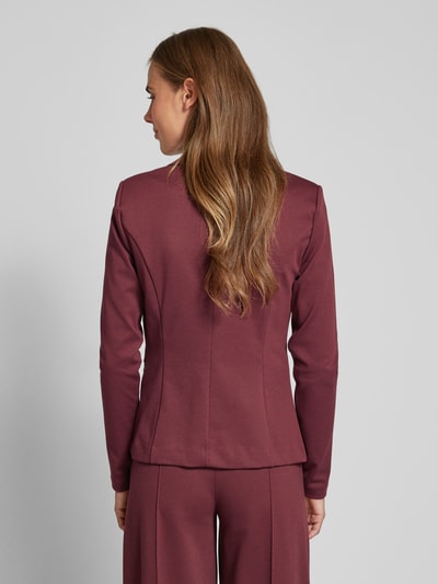 ICHI Slim fit blazer met paspelzakken, model 'KATE' Bordeaux - 5