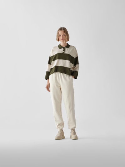 The Great Poloshirt mit Streifenmuster Dunkelgrün 1