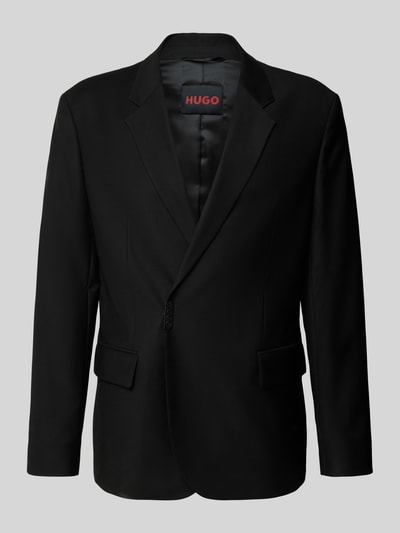 HUGO Marynarka do garnituru o kroju regular fit z mieszanki wełny model ‘HANS’ Czarny 2