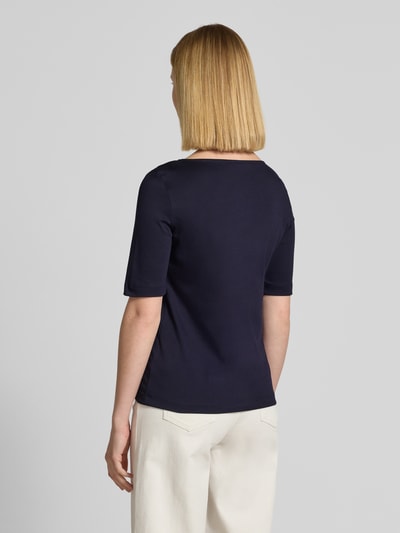 Christian Berg Woman T-shirt z obszyciem ozdobnymi kamieniami i okrągłym dekoltem Ciemnoniebieski 5