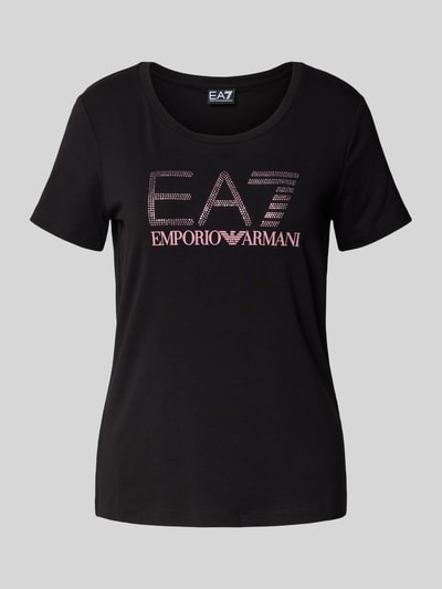 EA7 Emporio Armani T-shirt met labeldetail Zwart - 2