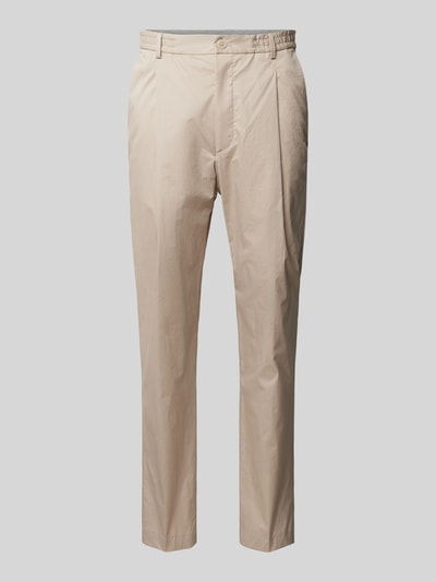 Baldessarini Broek met bandplooien, model 'Caron' Beige - 2