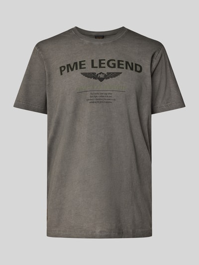 PME Legend T-Shirt mit Label-Print Anthrazit 2