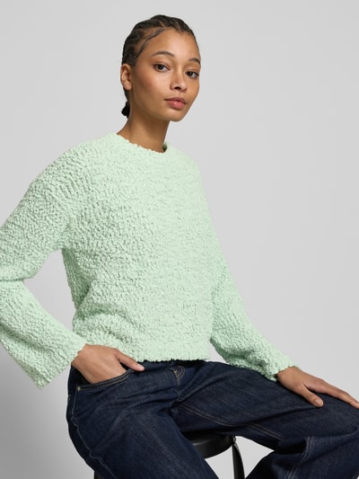 Only Comfort Fit Strickpullover aus Popcorn-Strick Modell 'GLORIA' Schilf 3