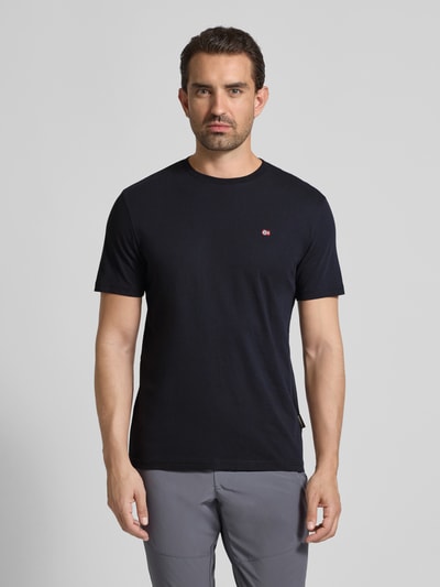 Napapijri T-Shirt mit Label-Stitching und Rundhalsausschnitt Black 4