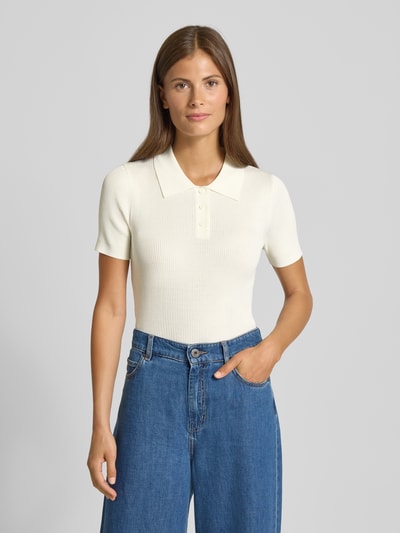 Mango Strickshirt mit Polokragen Modell 'POLETE' Beige 4