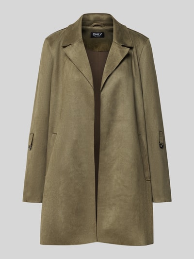 Only Regular Fit Mantel mit Velours-Optik Modell 'JOLINE' Oliv 2