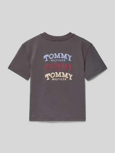 Tommy Hilfiger Kids Regular fit T-shirt van puur katoen  Grafiet - 3