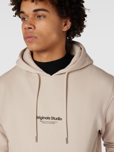 Jack & Jones Hoodie met labelprint, model 'JORVESTERBRO' Offwhite - 3