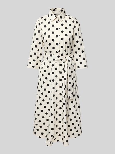 Christian Berg Woman Hemdblusenkleid mit Bindegürtel Offwhite 2