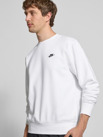 Nike Sweatshirt mit Label-Stitching und Rundhalsausschnitt Weiss 3