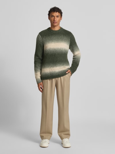Samsøe Samsøe Regular Fit Strickpullover aus Woll-Mix Modell 'FABIO' Gruen 1