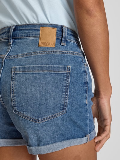 Pieces Regular Fit T-Shirt aus reiner Baumwolle Modell 'TARA' Hellblau 3