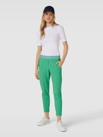 Raffaello Rossi Broek met verkort model, model 'Ribbon' Groen - 1